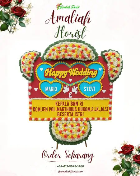 Papan Bunga Pernikahan Bentakan
